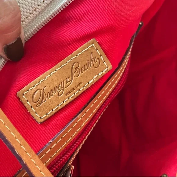 Dooney & Bourke Tan and Cream Canvas Tote - Picture 6 of 7